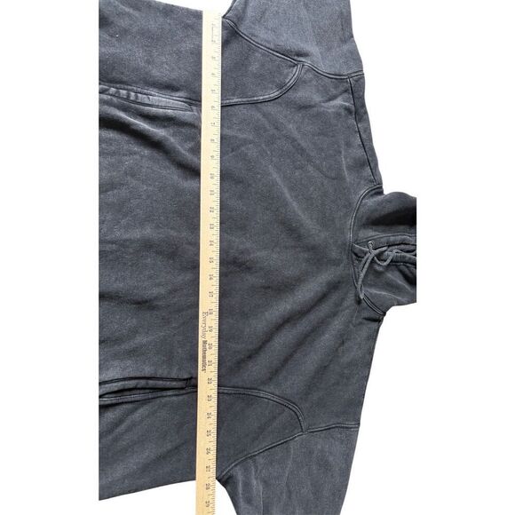 Free People MOVEMENT SPRINT TO THE FINISH HOODIE size L Washed Black - Picture 7 of 13